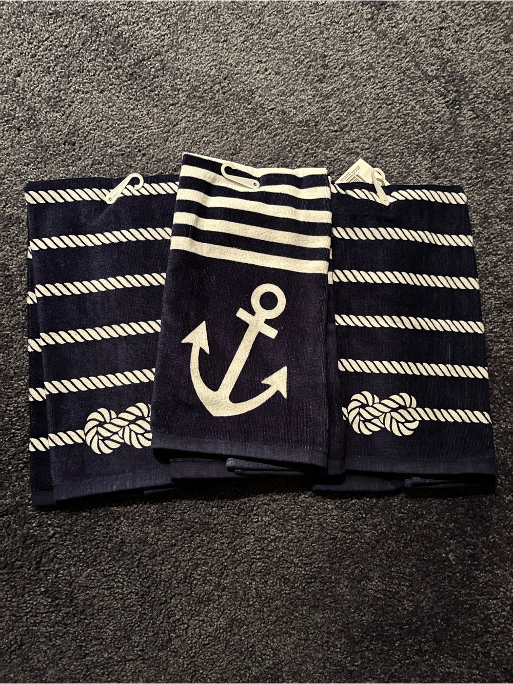 Two ropes and one anchor kitchen towel military Navy